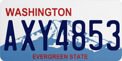 WA license plate AXY4853