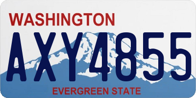 WA license plate AXY4855
