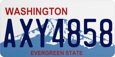 WA license plate AXY4858