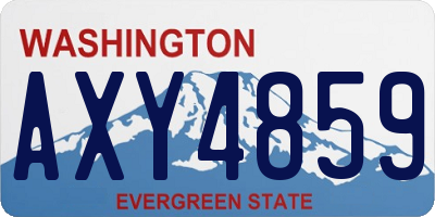 WA license plate AXY4859