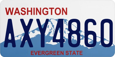 WA license plate AXY4860