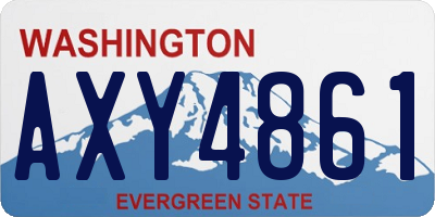 WA license plate AXY4861