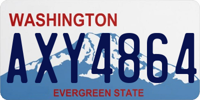WA license plate AXY4864