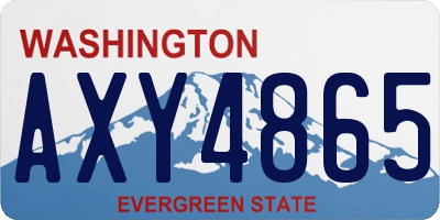 WA license plate AXY4865