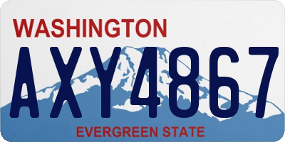 WA license plate AXY4867