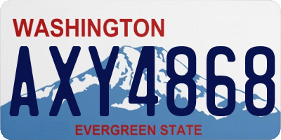 WA license plate AXY4868