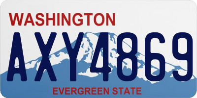 WA license plate AXY4869