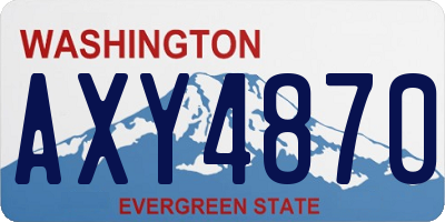 WA license plate AXY4870