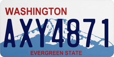 WA license plate AXY4871