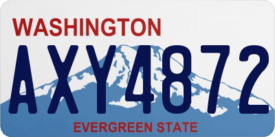 WA license plate AXY4872