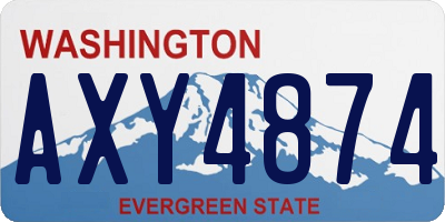 WA license plate AXY4874
