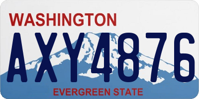 WA license plate AXY4876