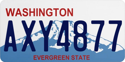 WA license plate AXY4877