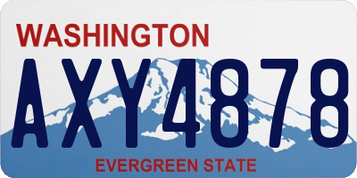 WA license plate AXY4878