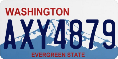 WA license plate AXY4879