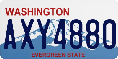 WA license plate AXY4880