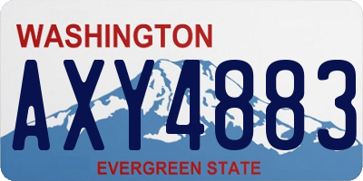 WA license plate AXY4883