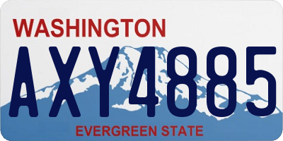WA license plate AXY4885