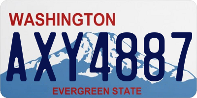 WA license plate AXY4887