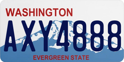 WA license plate AXY4888