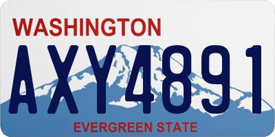 WA license plate AXY4891