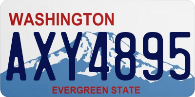 WA license plate AXY4895