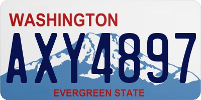 WA license plate AXY4897