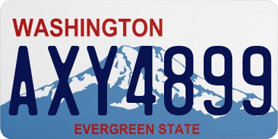 WA license plate AXY4899