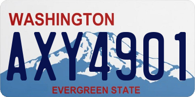 WA license plate AXY4901