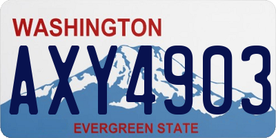 WA license plate AXY4903