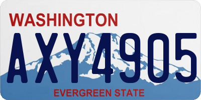 WA license plate AXY4905