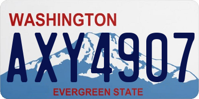 WA license plate AXY4907