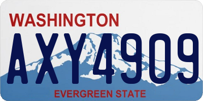 WA license plate AXY4909