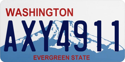 WA license plate AXY4911