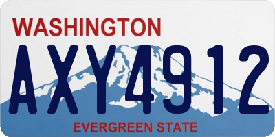WA license plate AXY4912