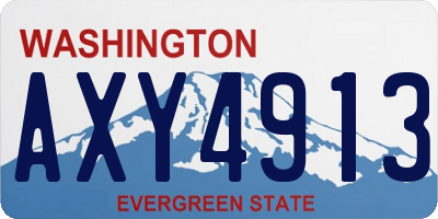 WA license plate AXY4913