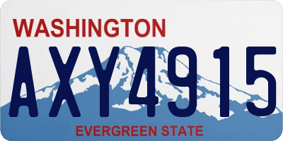 WA license plate AXY4915