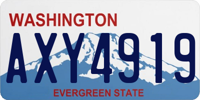 WA license plate AXY4919