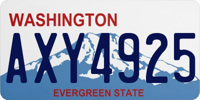 WA license plate AXY4925