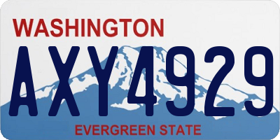 WA license plate AXY4929