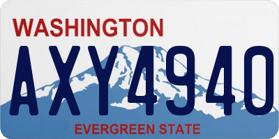 WA license plate AXY4940