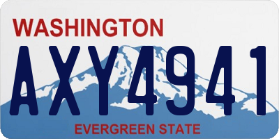 WA license plate AXY4941