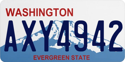 WA license plate AXY4942