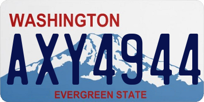 WA license plate AXY4944