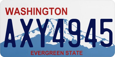 WA license plate AXY4945