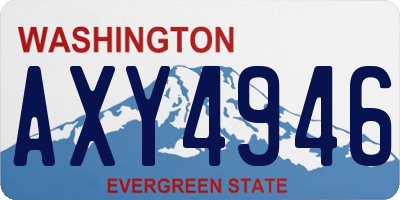 WA license plate AXY4946