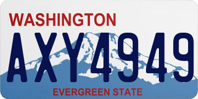 WA license plate AXY4949