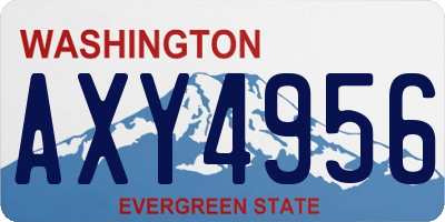 WA license plate AXY4956