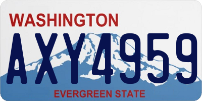 WA license plate AXY4959