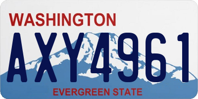 WA license plate AXY4961